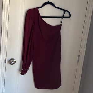 Burgundy cocktail dress